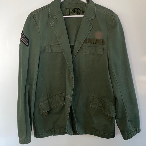 TRIPP NYC Punk Military Utility Jacket SZ L